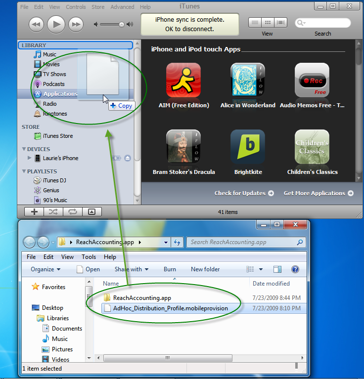 Windows Add Mobile Provision File Screenshot