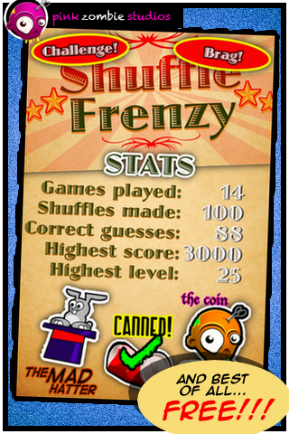ShuffleFrenzy shuffle game by Pink Zombie Studios