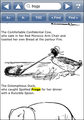 search More Nonsense Pictures, Rhymes, Botany, etc. by Edward Lear, an iOS (iPhone, iPad) application using Danno ebook framework, an iOS (iPhone, iPad) and Android application by mobile developer RookSoft Pte Ltd of Singapore