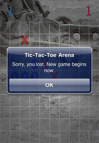 you-lost tic tac toe arena game by mobile (iOS (iPhone, iPad), Android) developer RookSoft Pte Ltd of Singapore
