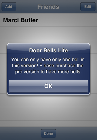 DoorBells Lite iPhone Application by mobile developer RookSoft Pte Ltd of Singapore