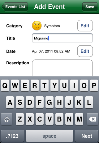 alt="Symptomatic iOS iPhone application by mobile developer RookSoft Pte Ltd of Singapore