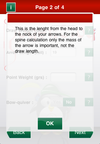 SpineCalc iPhone application, bow & arrow calculator, arrow length SpineCalc iPhone application, bow & arrow calculator, bow type iOS (iPad, iPhone) application by mobile developer RookSoft Pte Ltd of Singapore